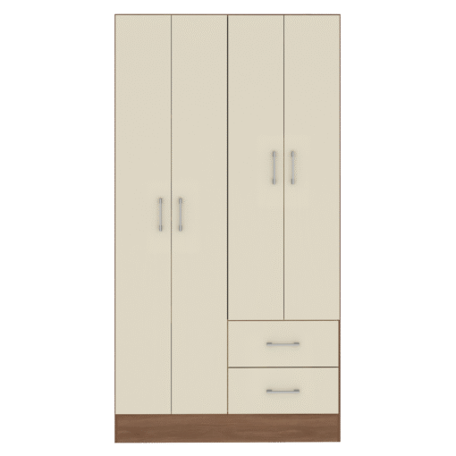 Guarda-Roupa 4 Portas Panamá 4002 0,90 m Manchester/Champagne - FELLICCI - Imagem 2