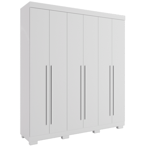 Guarda-Roupa 6 Portas Paolla 1,80 m Branco - ACP MÓVEIS - Imagem 2