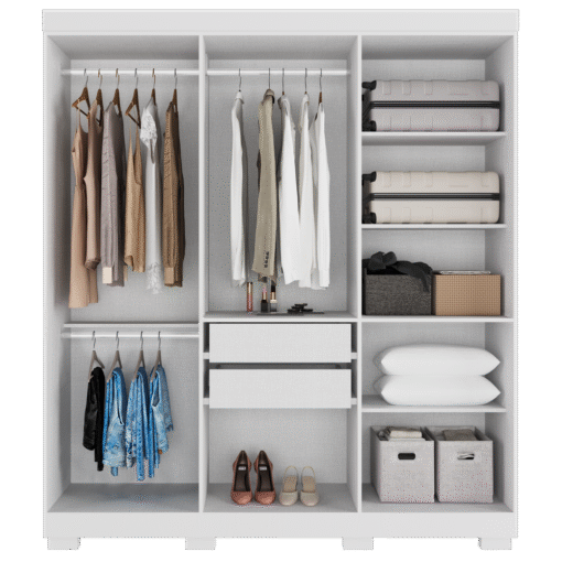 Guarda-Roupa 6 Portas Paolla 1,80 m Branco - ACP MÓVEIS - Imagem 3