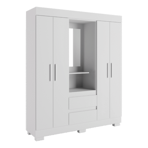 Guarda-Roupa Capelinha Isabely 1,491 m Branco - ACP MÓVEIS - Imagem 3