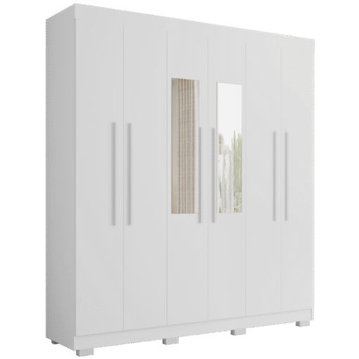 Guarda-Roupa (3 Gavetas) Porto Bello 2,007 m Branco - RUD RACK - Imagem 2