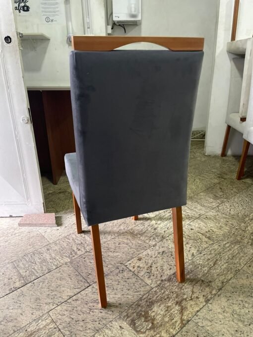 Kit 2 Cadeiras Helena Mel/Veludo Grafite – OURO DECOR - Imagem 3