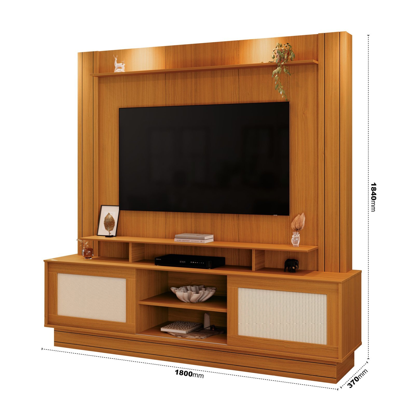 Home até 55" Antares Cedro - EDN MÓVEIS - Imagem 3