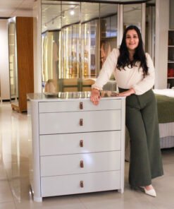 Cômoda Ilha Innova 5 Gavetas Off White - Gelius