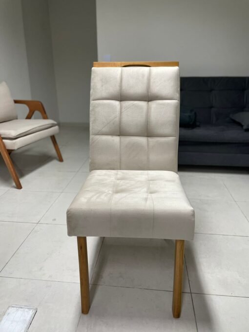 Kit 2 Cadeiras Lara Mel/Bege– HR MOVELARIA - Imagem 2