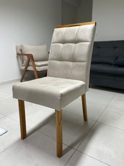 Kit 2 Cadeiras Lara Mel/Bege– HR MOVELARIA - Imagem 4