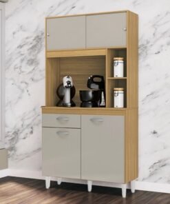 Kit Cozinha Duda 0,90 Damasco/Off White - POQUEMA