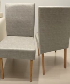 Kit 2 Cadeiras Lara Imbuia Mel Linho Bege 74 – AVALON DECOR