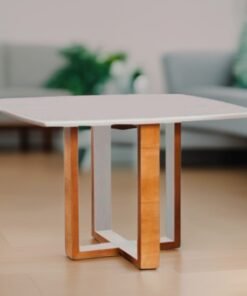 Mesa Atlas Mel/Off White Canto Barril 120x90 - ART ASSENTOS