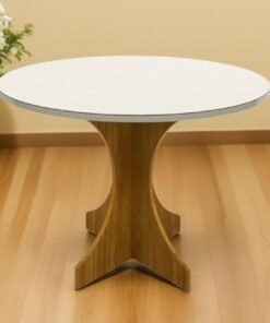 Mesa Redonda Sienna 100 Cinamono/Off White - MINASPLAC