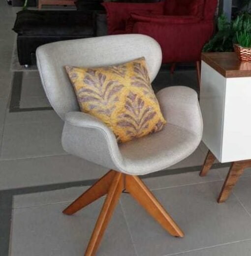Poltrona Marina Ref.12604 Bege Linho - MÜLLER MÓVEIS - Imagem 2