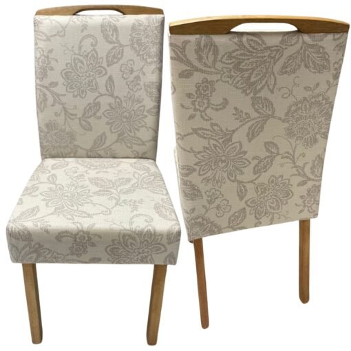 Kit 2 Cadeiras Priscila Imbuia Mel Veludo Bege 224 – AVALON DECOR - Imagem 4