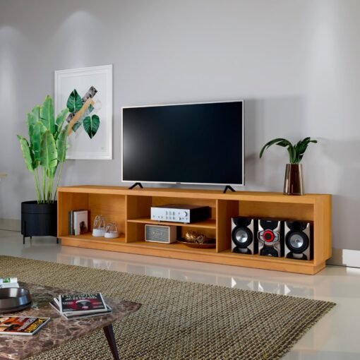 Rack até 75" Arezzo Ripado/Naturale - MAVAULAR - Imagem 3