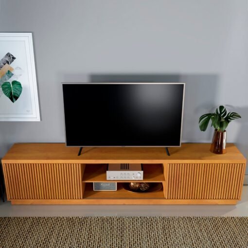 Rack até 75" Arezzo Ripado/Naturale - MAVAULAR - Imagem 6
