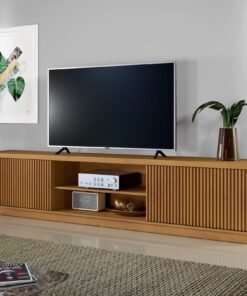 Rack até 75" Arezzo Ripado/Naturale - MAVAULAR