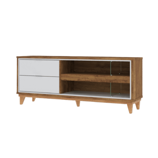 Rack até 65" Leon Canela/Off White – MIRARACK - Imagem 2