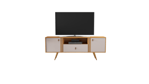 Rack até 70" Sublime Cinamono/Off White - JCM MOVELARIA - Imagem 2