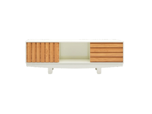 Rack até 60" Vintage TB220 Off White/Freijó - DALLA COSTA - Imagem 3