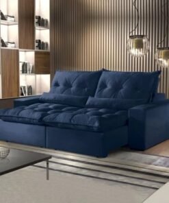 Sofá Retrátil e Reclinável Avalon  2,00 m Azul - IMPÉRIO ESTOFADOS
