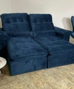 Sofá Retrátil e Reclinável Imperial 2,30 m Azul – IMPÉRIO ESTOFADOS