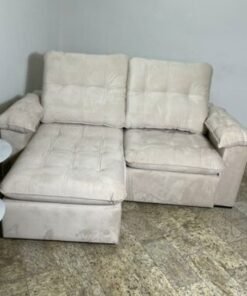 Sofá Retrátil e Reclinável Imperial 2,30 m Bege - IMPÉRIO ESTOFADOS