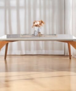 Mesa Tiradentes 120 Imbuia Natural/Vidro Off White - MARKA MÓVEIS
