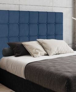 Cabeceira Casal Paris Suede Azul – MC DESIGN