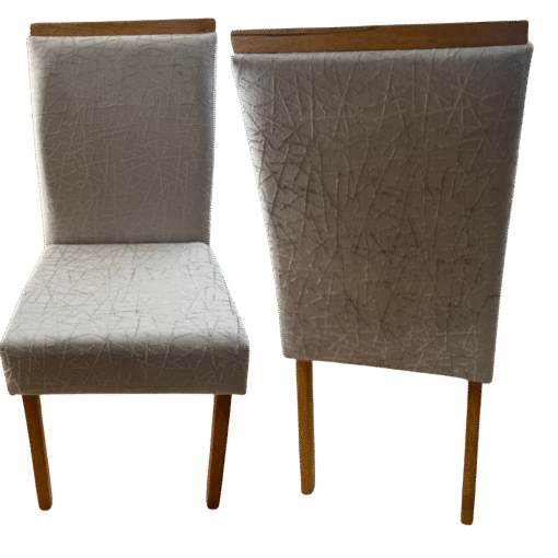 Kit 2 Cadeiras Samantha 05 Imbuia Mel/Veludo Cinza Prata 1013 – CARVALHO DECOR - Imagem 2