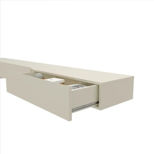 Home até 85" Nobre Ripado 230(Com Nicho) Naturale/Off White - GELIUS - Imagem 4