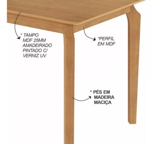 Mesa Alegra 120 Cinamono – JCM MOVELARIA - Imagem 3