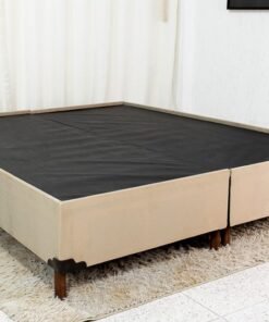 Base Box Queen Bipartida Zeus 162x200x38 Sued Capuccino SE