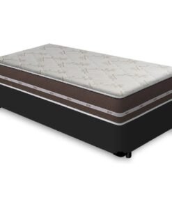 Colchão Solteiro Classic Superlastic + Base Box Simples Preto – ANJOS COLCHÕES + BIOSTAR