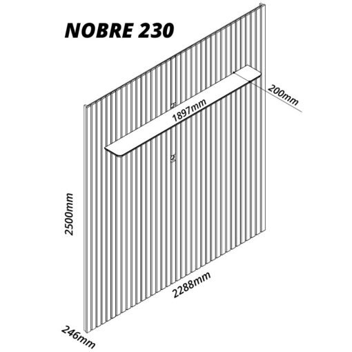 Painel até 85″ Nobre Ripado 230 Azul – GELIUS - Imagem 6
