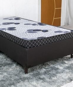 Box Solteiro Zeus Korino Café SE + Colchão Soffie Lotus D20 92x188x47 Nosso Sonho