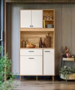Kit Cozinha Erva Doce 90 Freijó/Off White Cristal - NICIOLI