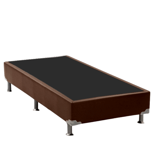 Base Box Solteiro Simples Corino Marrom – ALTO NÍVEL CAMAS E COLCHÕES - Imagem 2