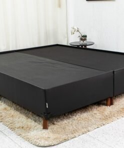 Base Box Queen Bipartida Zeus 162x200x38 Korino Preto SE
