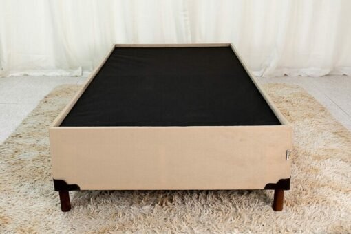 Base Box Solteiro Zeus 92x190x38 Sued Capuccino SE - Imagem 2