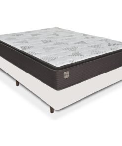 Colchão Casal Ravena D26 + Base Box Casal Simples Corino Branco – UMAFLEX + ALTO NÍVEL CAMAS E COLCHÕES