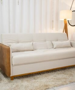 Sofá Cama Ipanema Baú larg. 2.05m Linho Bege 2274