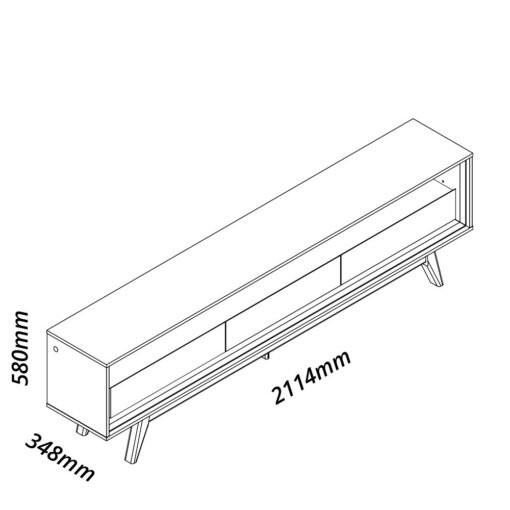 Rack até 75″ Requinte 212 Off White/Azul  – GELIUS - Imagem 4