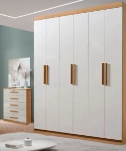 Guarda-Roupa 6 Portas Colibri + Cômoda Ipanema Cinamono/Off White - D'DORO MÓVEIS