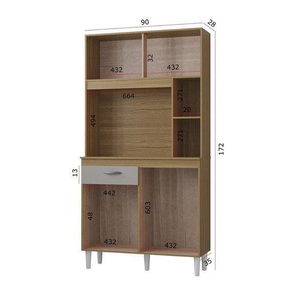 Kit Cozinha Duda 0,90 Damasco/Ripado/Off White – POQUEMA - Imagem 4