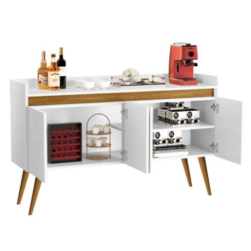 Buffet 4 Portas Gold Branco/Mel/Branco – MÓVEIS PRIMUS - Imagem 7