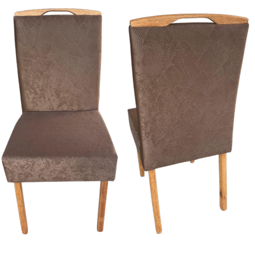 Kit 2 Cadeiras Priscila Imbuia Mel Veludo Marrom 1014 – AVALON DECOR - Imagem 6