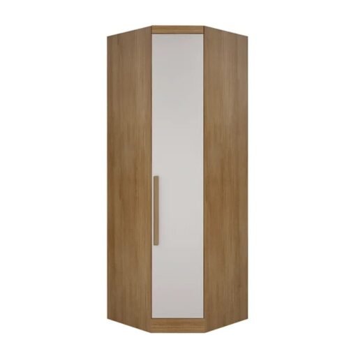 Modulado 1 Roupeiro Moderni 4 Pts +  2 Criado Rizon + 1 Canto Oblíquo Rizon  + 1 Aéreo 3 portas Rizon Cumaru/Fendi Novo Horizonte - Imagem 8