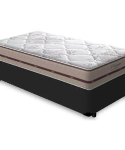 Colchão Solteiro Classic Ensacadas AG D70 + Base Box Simples Corino Preto – ANJOS + ALTO NÍVEL CAMAS E COLCHÕES