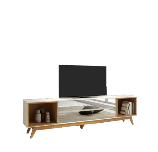 Rack até 60" Anita R422 Off White/Freijó - DALLA COSTA - Imagem 2