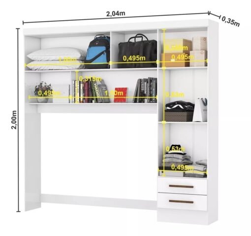 Modulado 4 Portas Branco - CARIOCA MÓVEIS - Imagem 3