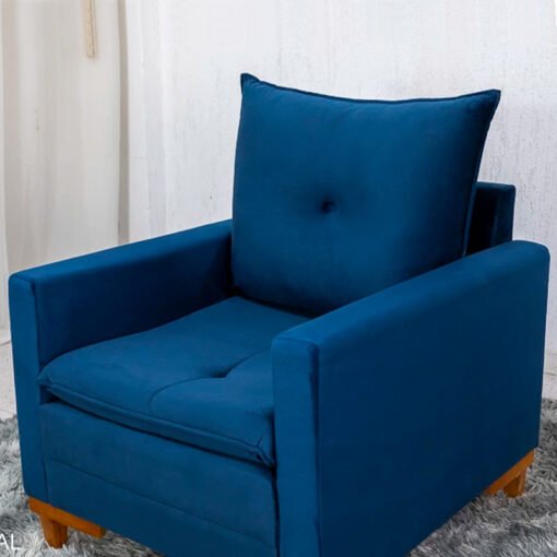 Poltrona Paris Veludo Azul - Imagem 3